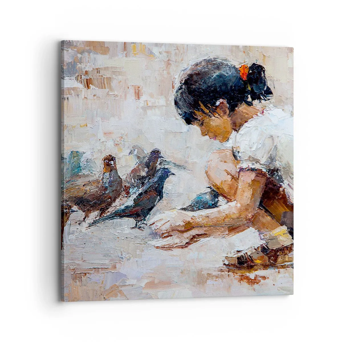 Impression sur toile - Image sur toile - Les plus petits et les plus gentils - 70x70 cm