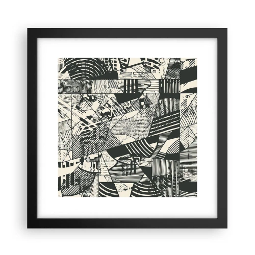 Affiche dans un cadre noir - Poster - Dynamique du modernisme - 30x30 cm