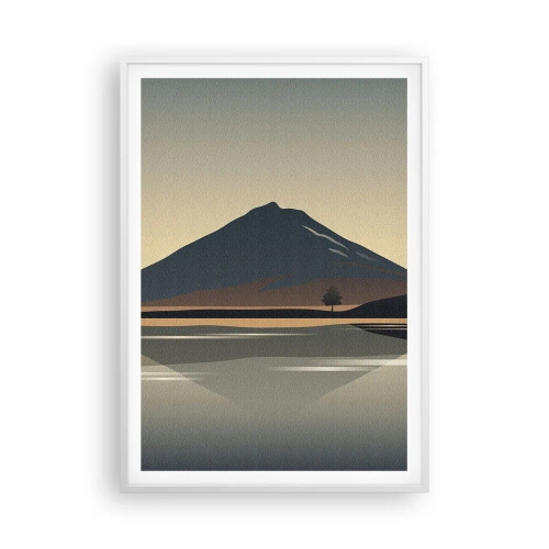 Affiche dans un cadre blanc - Poster - Reflet de miroir - 70x100 cm