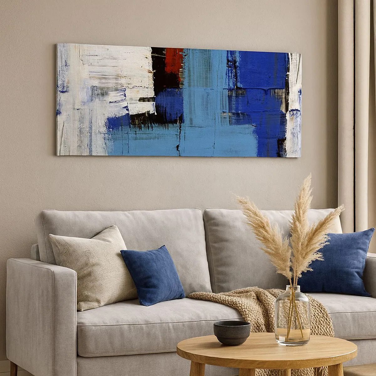 Impression sur toile - Image sur toile - Secret de bleu - 100x40 cm