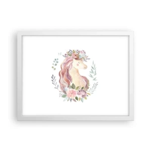 Affiche dans un cadre blanc - Poster - Invitation au monde des contes de fées - 40x30 cm