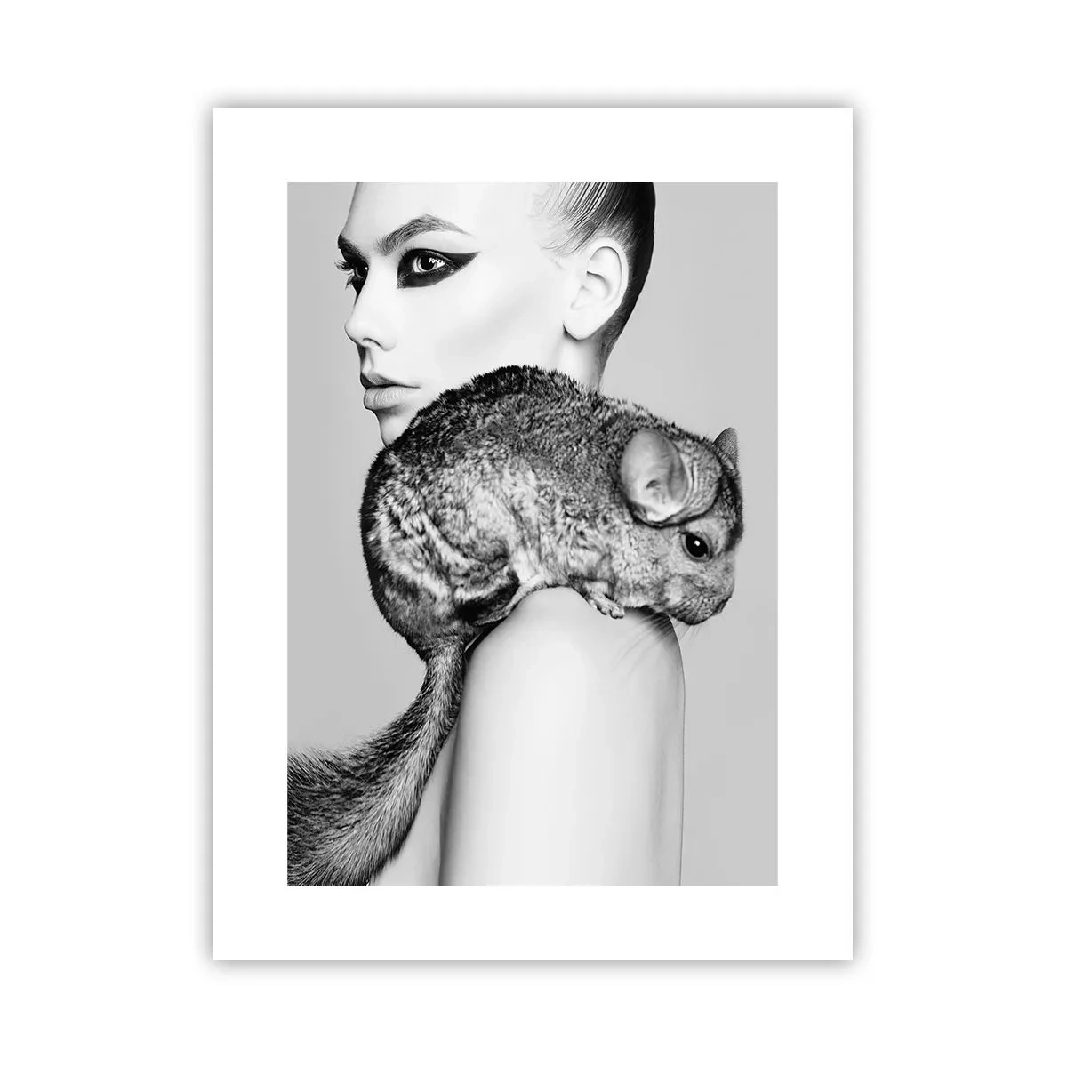 Affiche - Poster - Dame au chinchilla - 30x40 cm