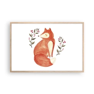 Affiche dans un chêne clair - Poster - Petit rouquin - 91x61 cm