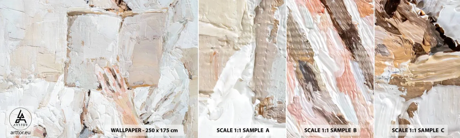 Échantillon de Papier Peint Autocollant Deluxe Sticker - Dans un autre monde - Morceau, Livre, Minimalisme - 100x30 cm