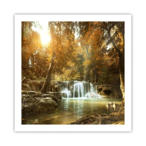 Affiche - Poster - Cascade du parc - 60x60 cm