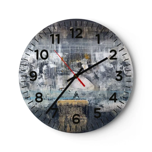 Horloge murale - Pendule murale - Comme sur la glace, comme après décembre - 40x40 cm
