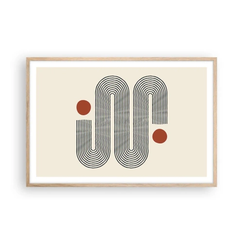 Affiche dans un chêne clair - Poster - Du début à la fin - 91x61 cm