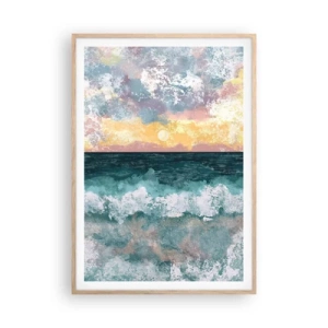 Affiche dans un chêne clair - Poster - Eau, lumière, air - 70x100 cm