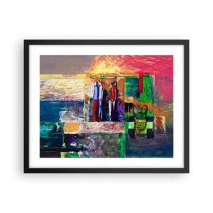 Affiche dans un cadre noir - Poster - Relations et émotions - 50x40 cm