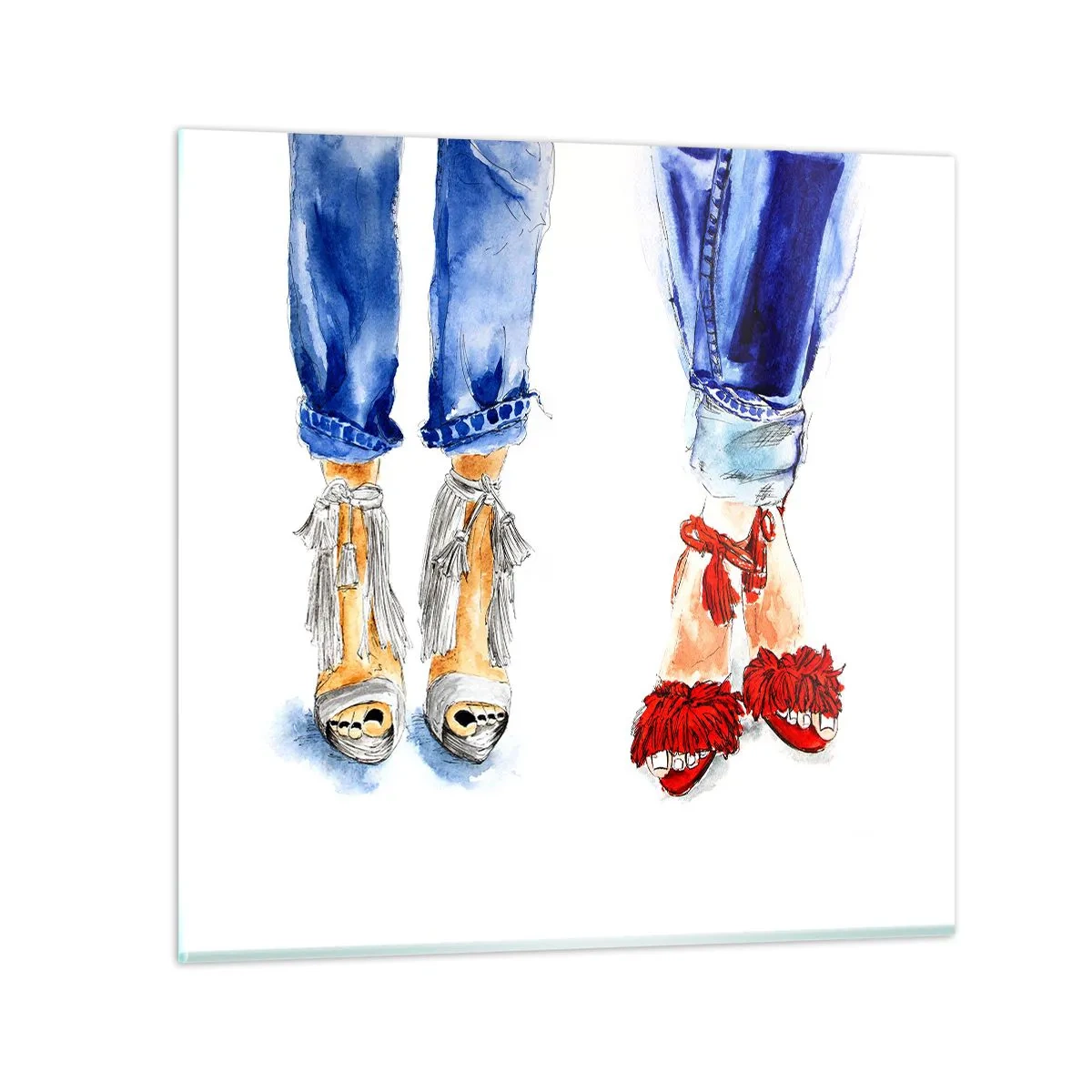 Impression sur verre - Image sur verre - Peut-être irons-nous nous promener? - 30x30 cm