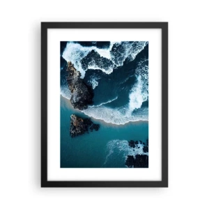 Affiche dans un cadre noir - Poster - Enveloppé par les vagues - 30x40 cm