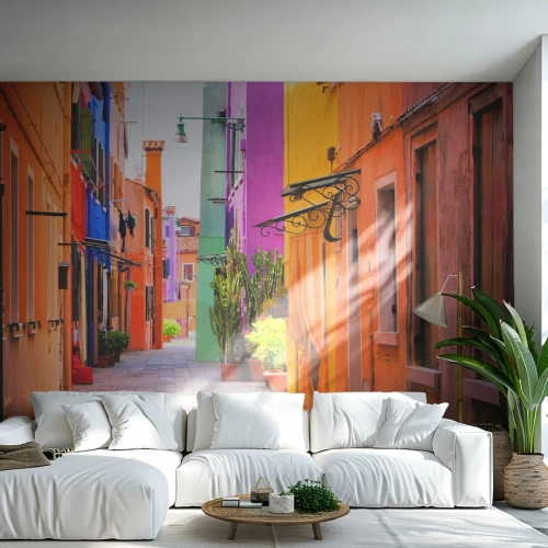 Papier Peint Photo Premium Sand - Allée arc-en-ciel - Ville, Venise, Architecture - 400x280 cm