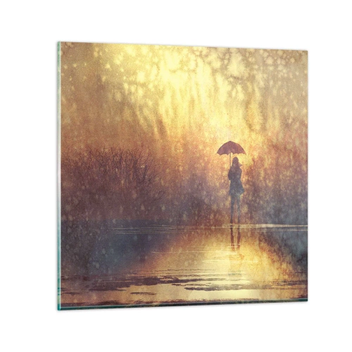 Impression sur verre - Image sur verre - Je sens que quelqu'un me regarde - 60x60 cm