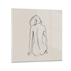 Impression sur verre - Image sur verre - Femme nue - 30x30 cm