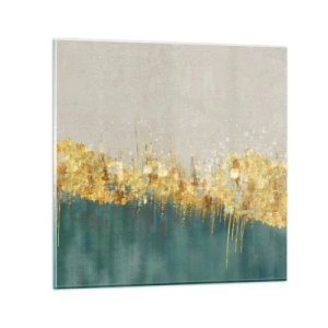 Impression sur verre - Image sur verre - La frontière dorée - 70x70 cm