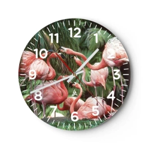 Horloge murale - Pendule murale - Potins d'après-midi - 40x40 cm