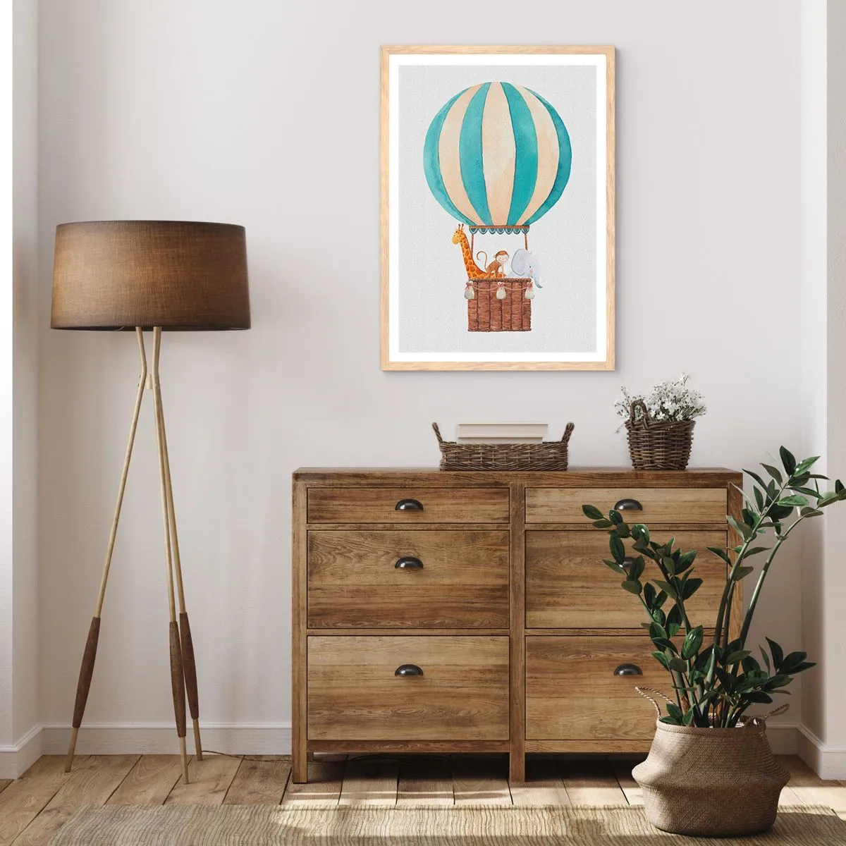 Affiche dans un chêne clair - Poster - Voyage fantastique - 61x91 cm