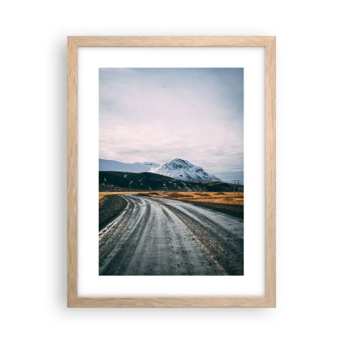 Affiche dans un chêne clair - Poster - Dans un climat islandais - 30x40 cm