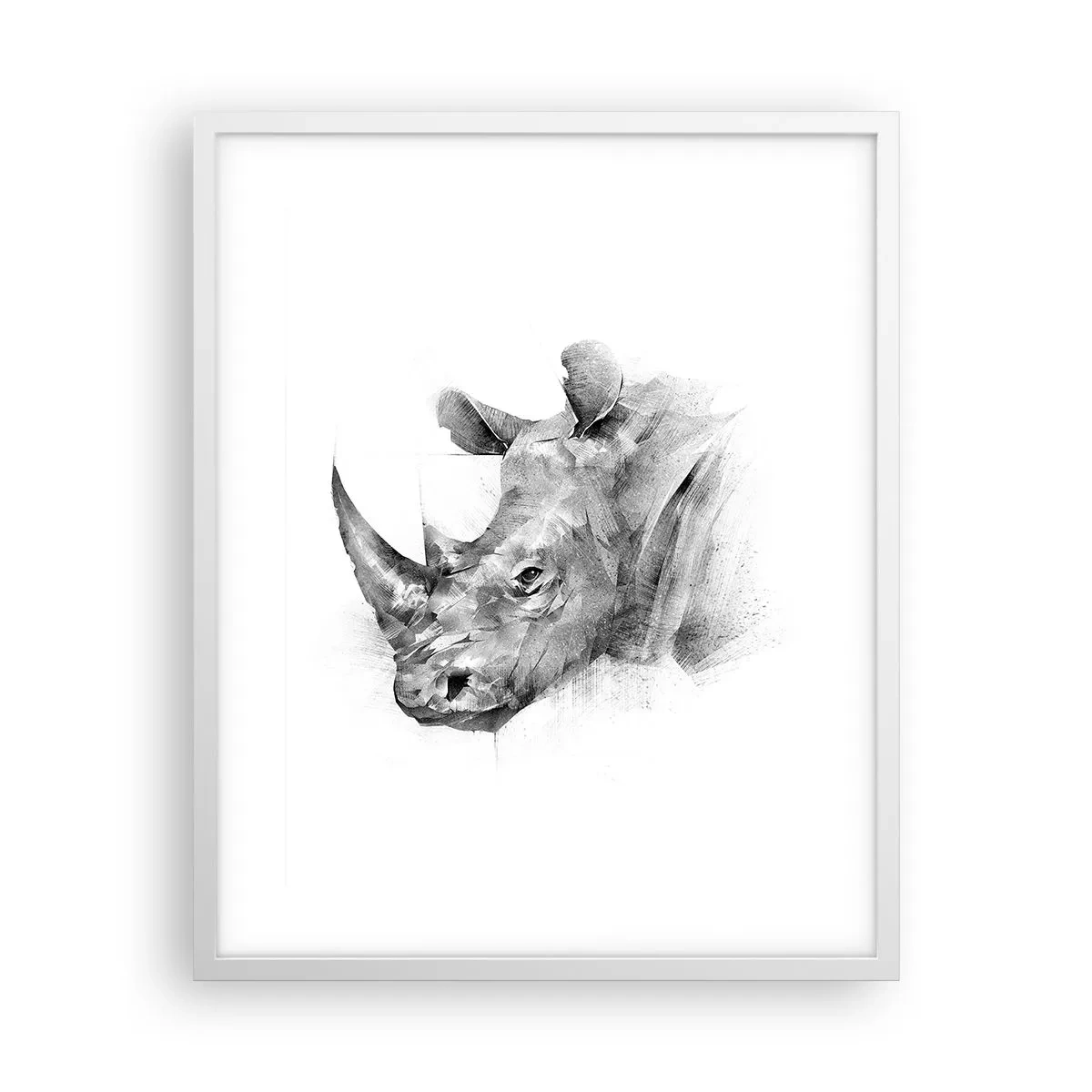 Affiche dans un cadre blanc - Poster - Potrait africain - 40x50 cm