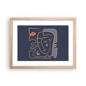 Affiche dans un chêne clair - Poster - En réflexion - 40x30 cm