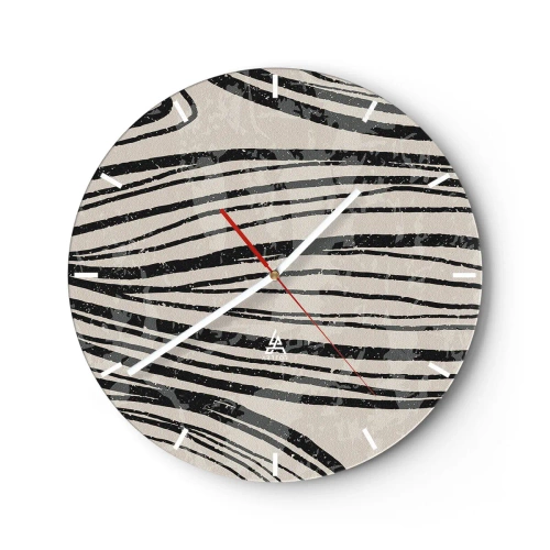 Horloge murale - Pendule murale - Ligne de marécage - 40x40 cm
