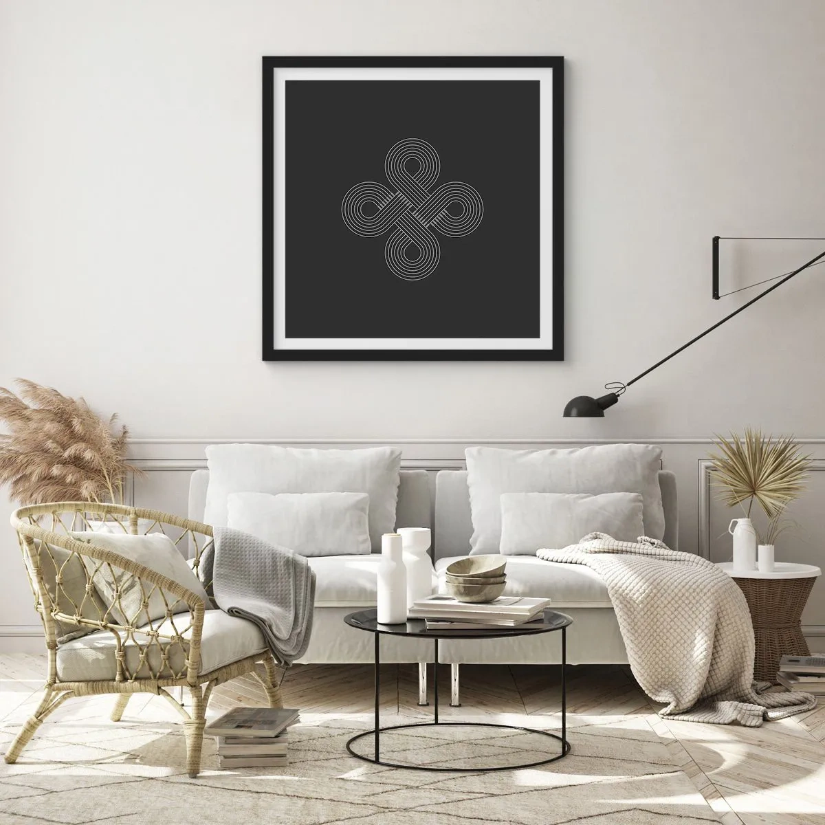 Affiche dans un cadre noir - Poster - Dans l'âme celtique - 60x60 cm