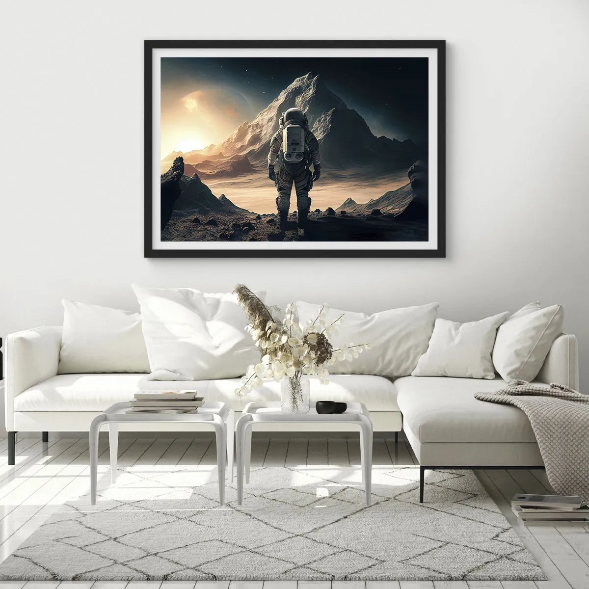 Affiche dans un cadre noir - Poster - Nouveau défi - 50x40 cm