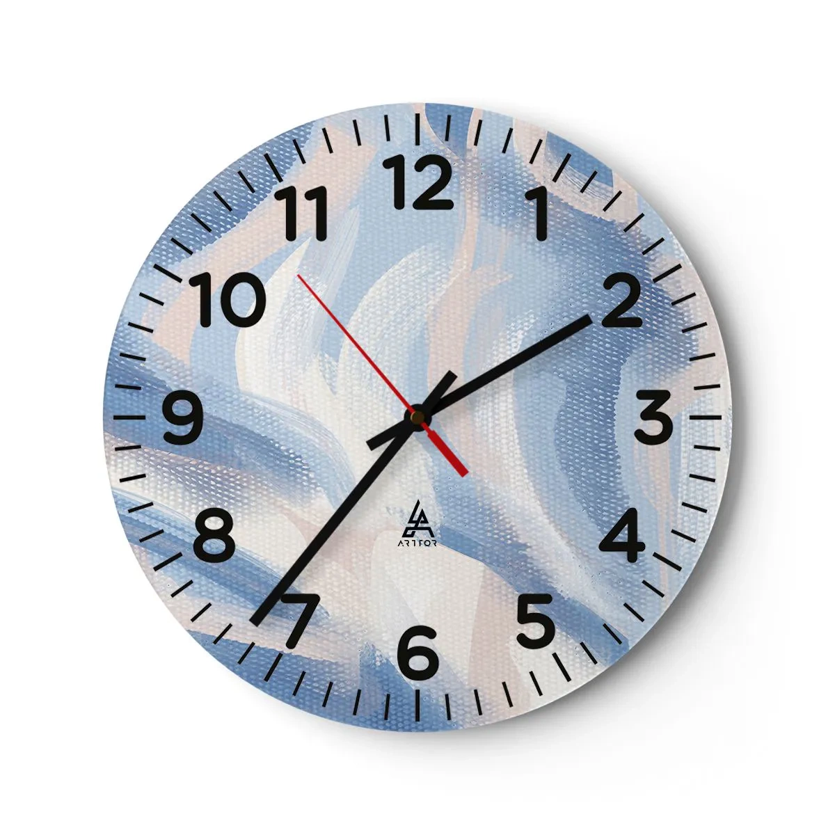 Horloge murale - Pendule murale - Vagues bleues - 40x40 cm