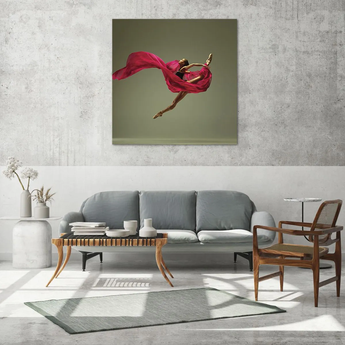 Impression sur verre - Image sur verre - Flamme dansante - 60x60 cm