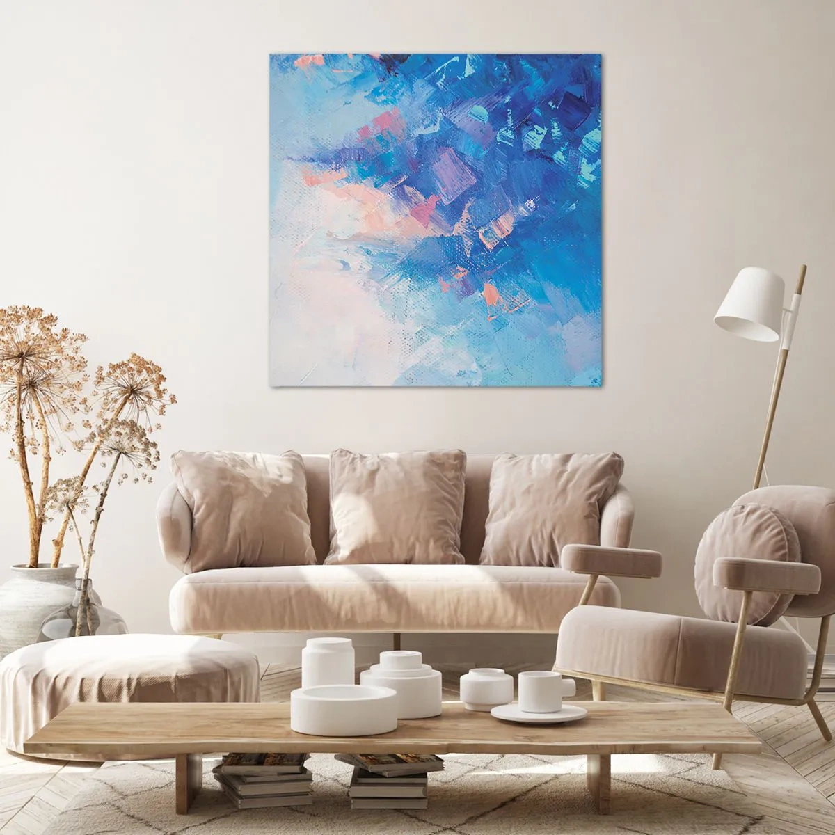 Impression sur toile - Image sur toile - Abstraction hivernale - 30x30 cm