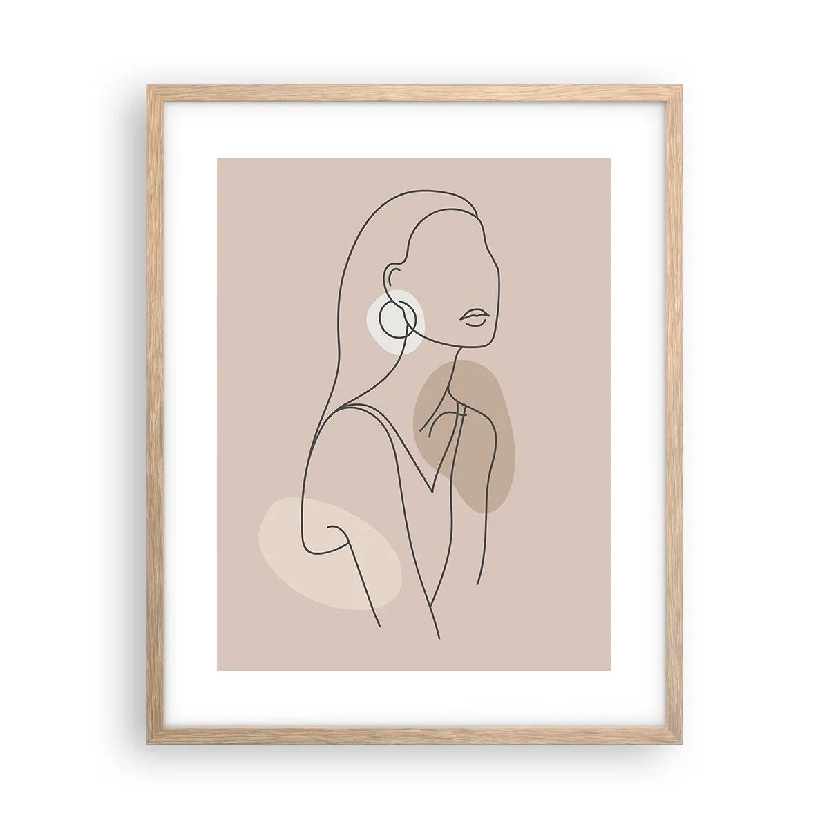 Affiche dans un chêne clair - Poster - Icone féminin - 40x50 cm