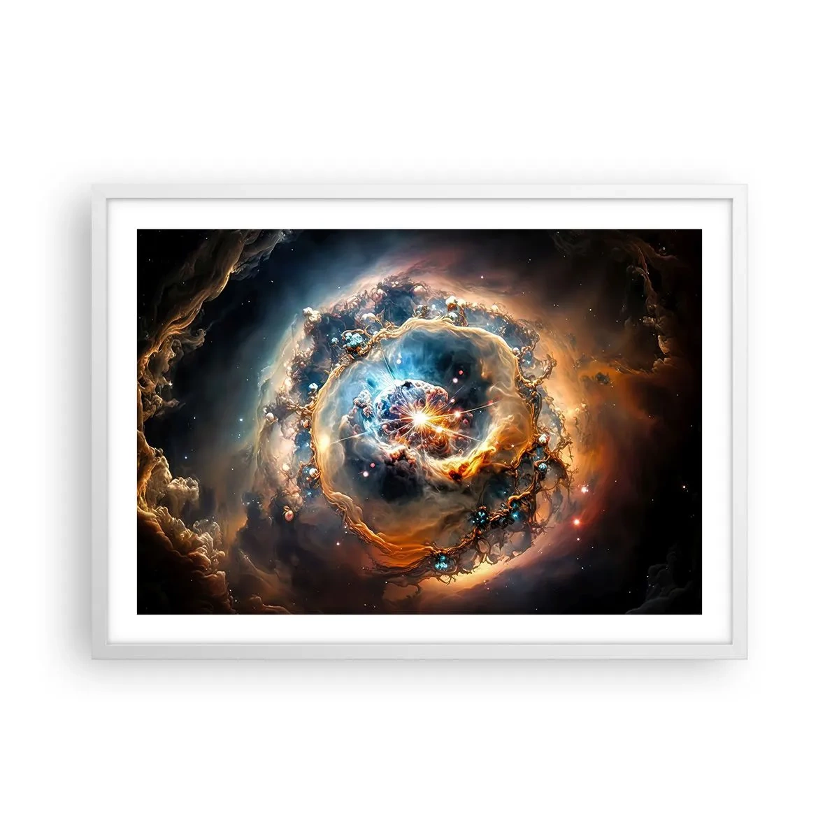 Affiche dans un cadre blanc - Poster - Le début - 70x50 cm