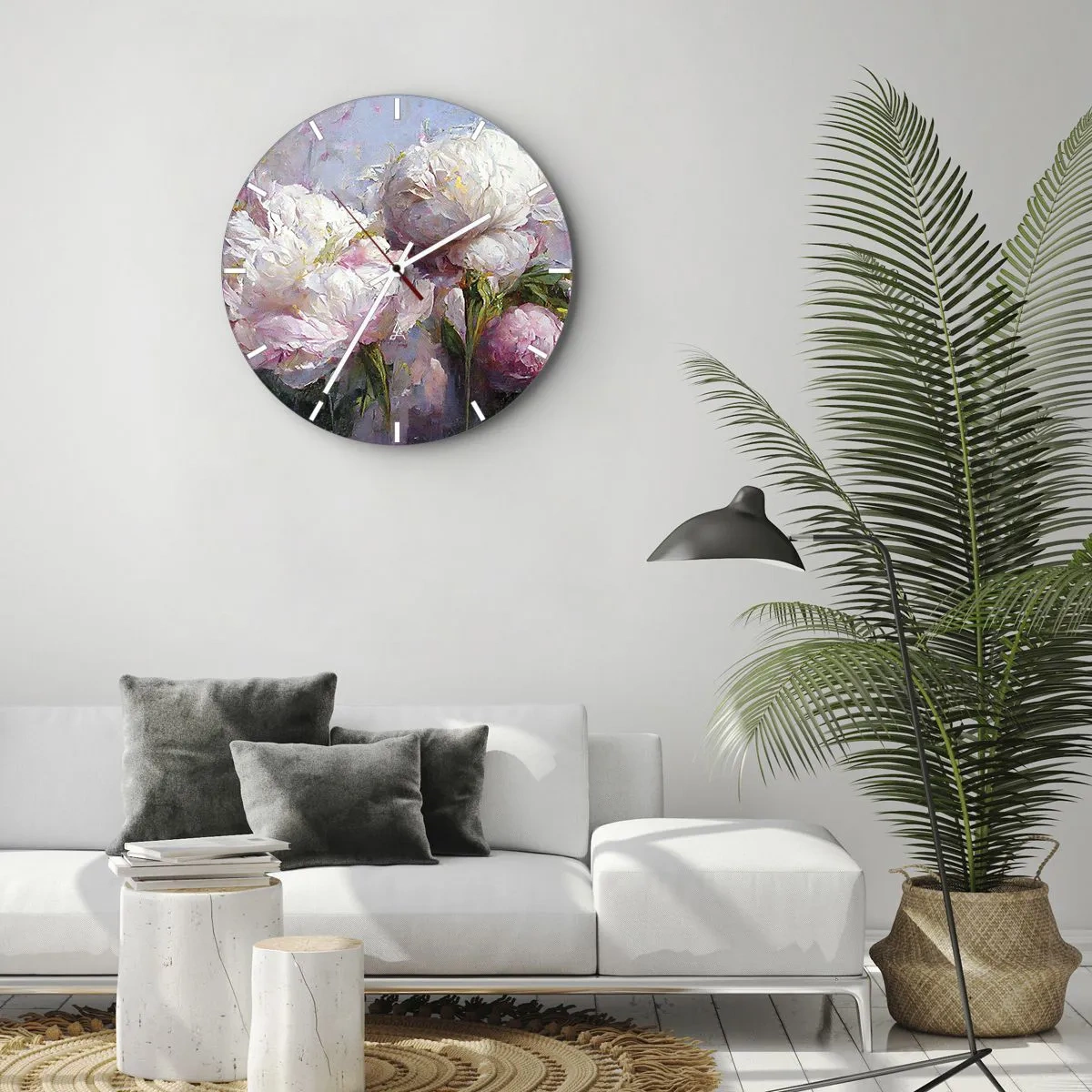 Horloge murale - Pendule murale - Un bouquet plein de vie - 30x30 cm