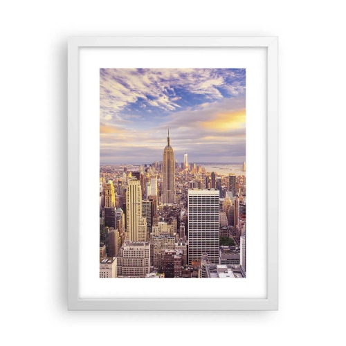 Affiche dans un cadre blanc - Poster - Atteindre les nuages eux-mêmes - 30x40 cm