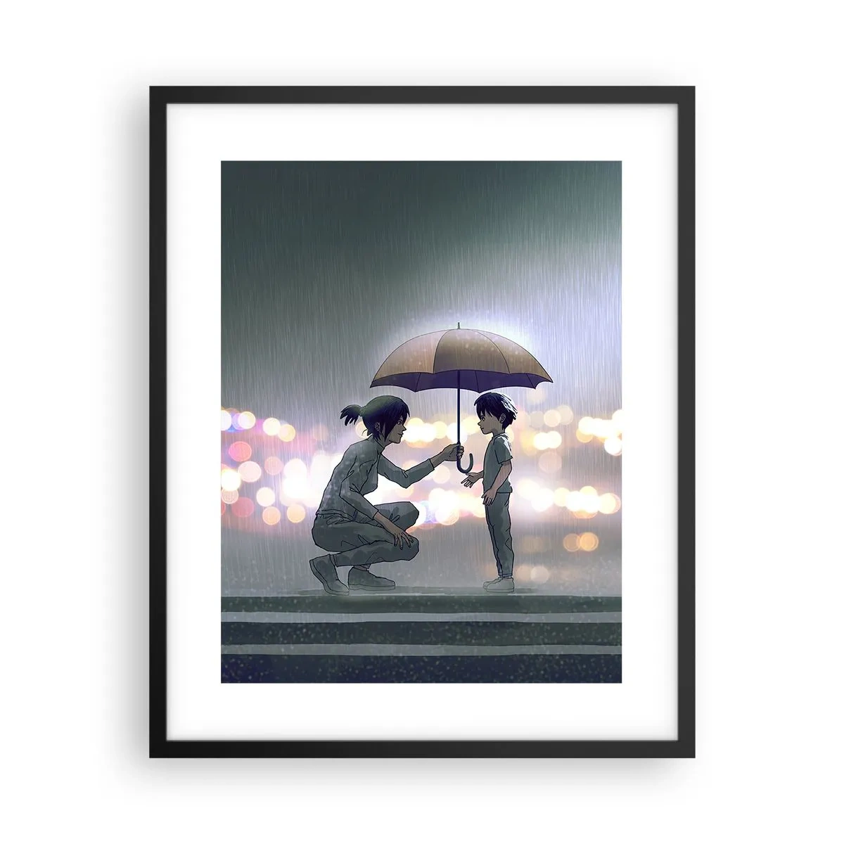 Affiche dans un cadre noir - Poster - Et maintenant, tout va bien - 40x50 cm