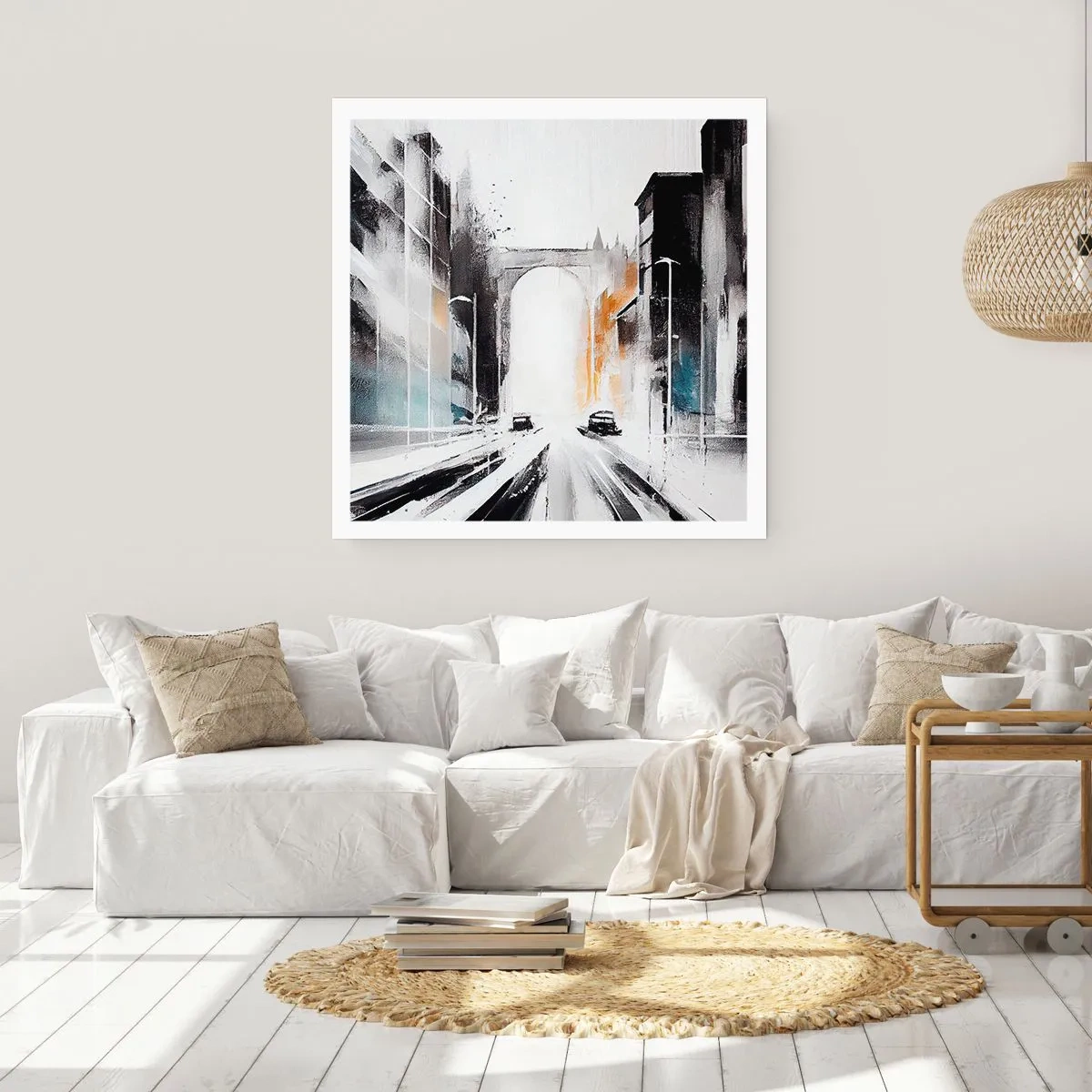 Affiche - Poster - Étude de ville : architecture et mouvement - 60x60 cm