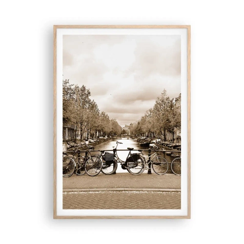 Affiche dans un chêne clair - Poster - Ambiance hollandaise - 70x100 cm