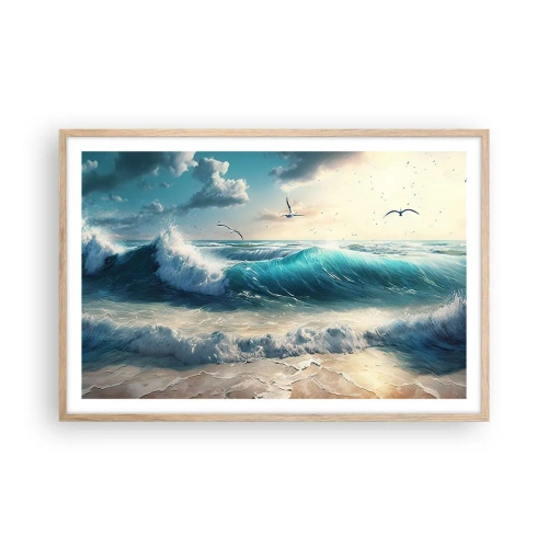 Affiche dans un chêne clair - Poster - Ça bourdonne seulement pour toi - 91x61 cm