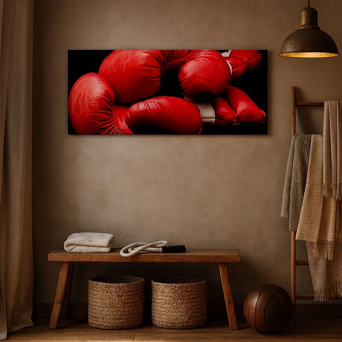 Impression sur toile - Image sur toile - Les émotions du combat sont derrière nous - 100x40 cm