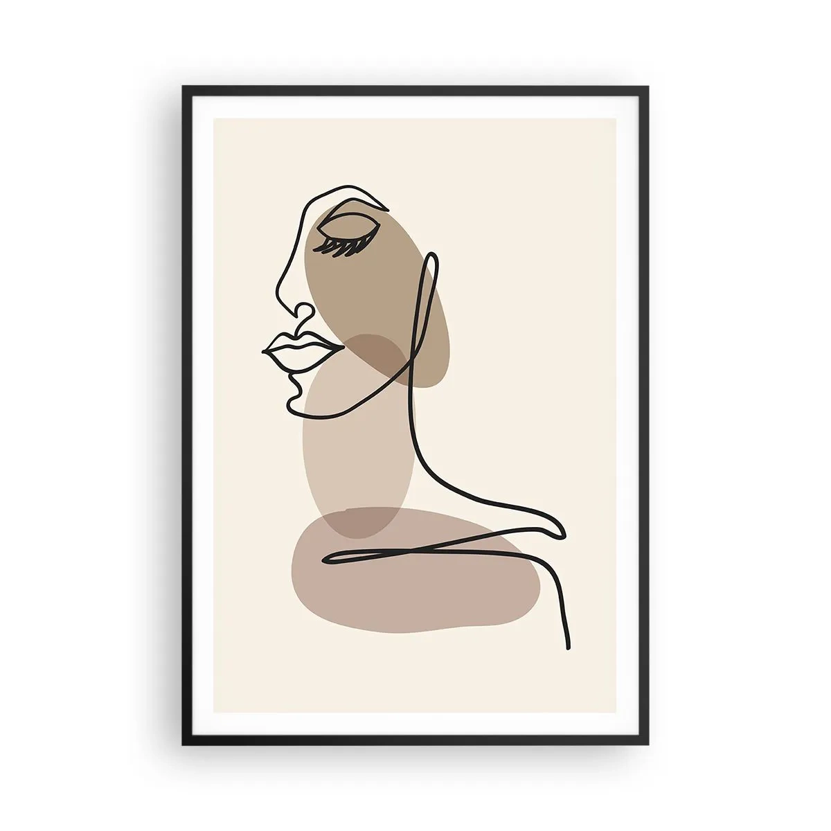 Affiche dans un cadre noir - Poster - Une certaine ligne de beauté - 70x100 cm