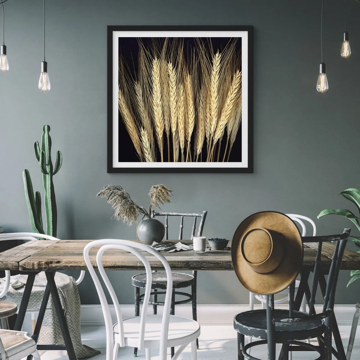 Affiche dans un cadre noir - Poster - Magie rustique - 30x30 cm