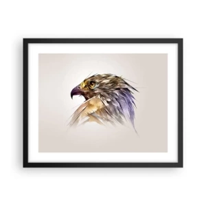 Affiche dans un cadre noir - Poster - Portrait d'un guerrier - 50x40 cm