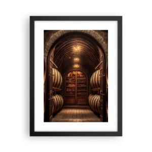 Affiche dans un cadre noir - Poster - Cave climatisée - 30x40 cm