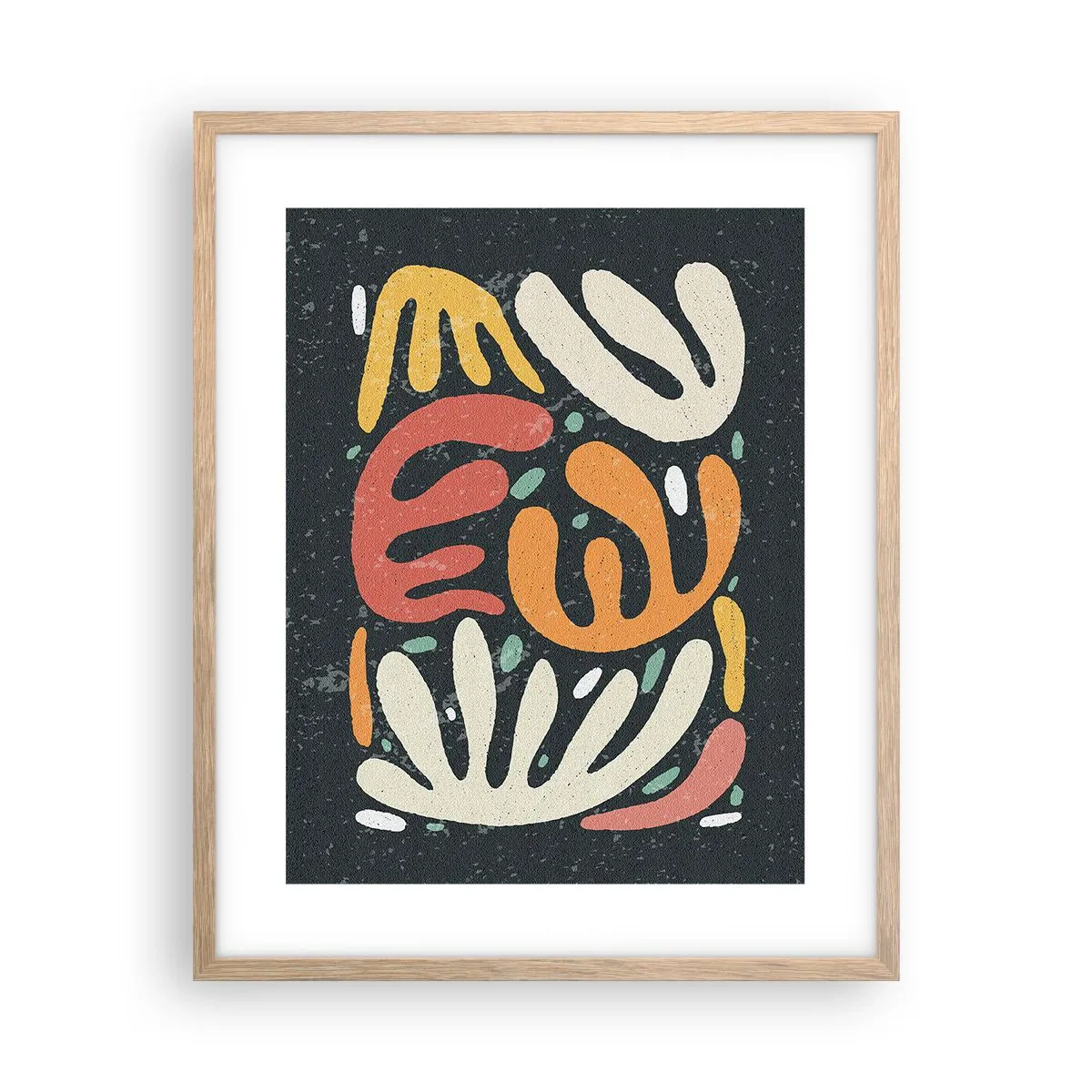 Affiche dans un chêne clair - Poster - Composition – Je suis sur le point de t'attraper - 40x50 cm