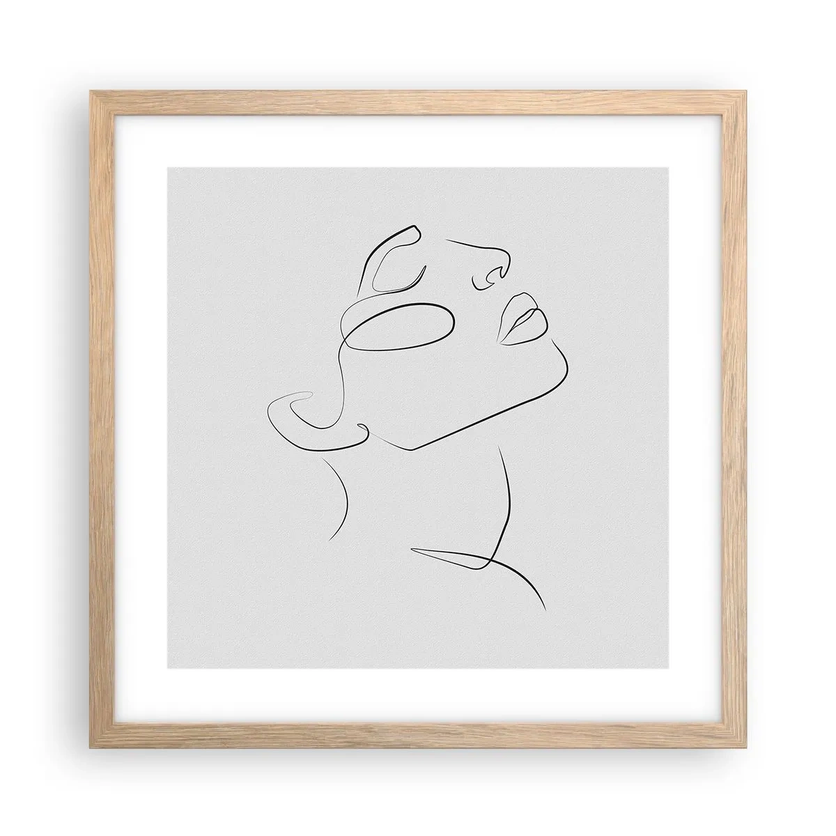 Affiche dans un chêne clair - Poster - Méandre du rêve - 40x40 cm