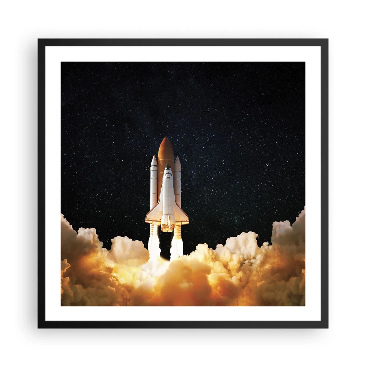 Affiche dans un cadre noir - Poster - Ad astra! - 60x60 cm