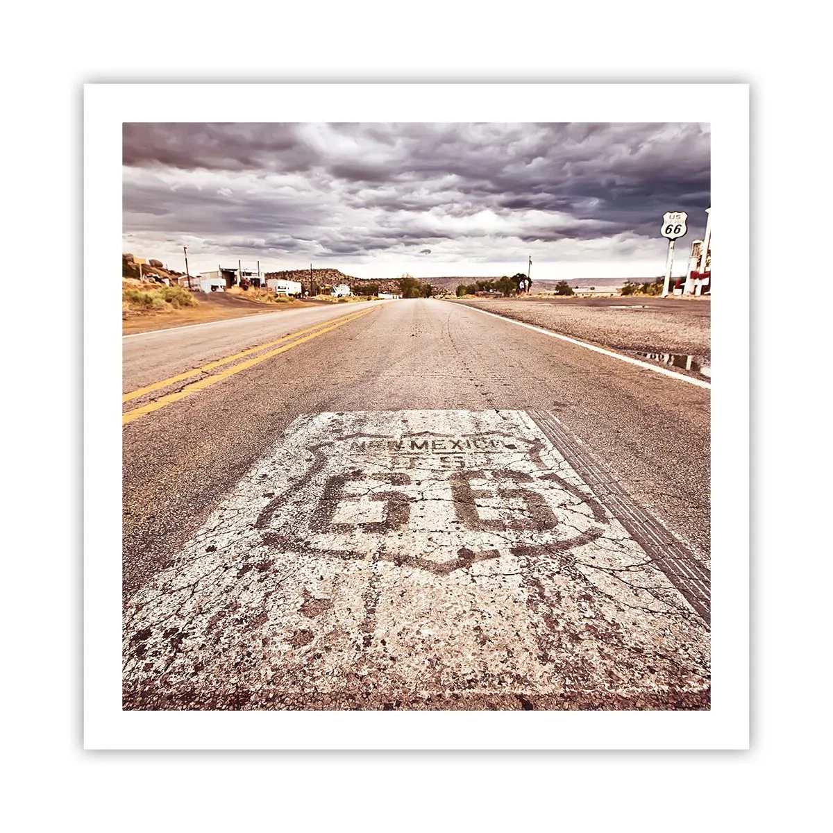 Affiche - Poster - Mother Road - une légende américaine - 60x60 cm