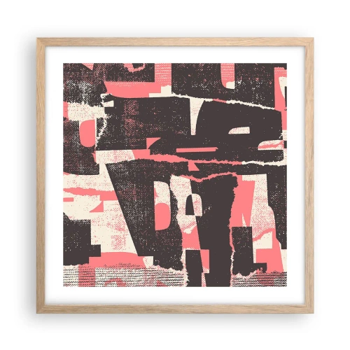 Affiche dans un chêne clair - Poster - Tout ce tapage - 50x50 cm