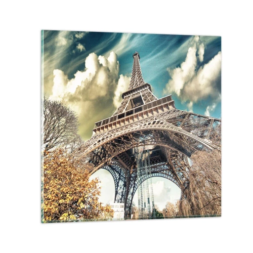 Impression sur verre - Image sur verre - Et en automne à Paris... - 60x60 cm