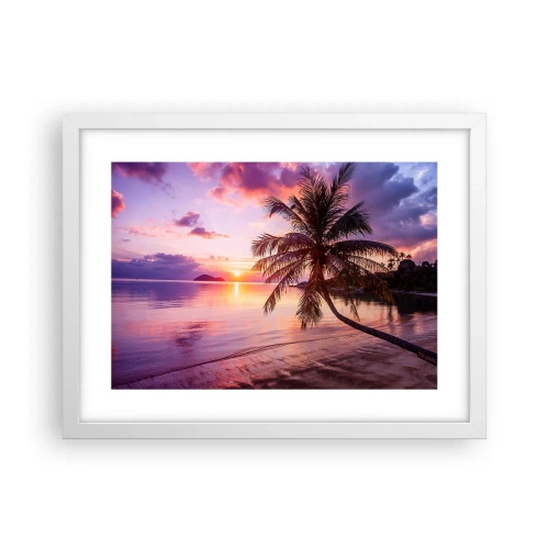 Affiche dans un cadre blanc - Poster - Le bonheur à l'horizon - 40x30 cm